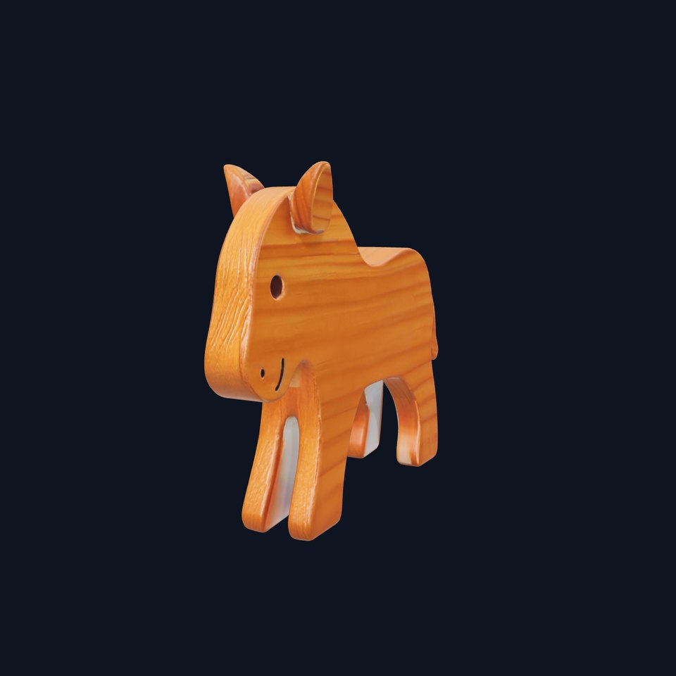 Wooden Toy Horse Model Pack